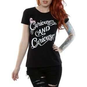 Alice In Wonderland Womens/Ladies Curiouser And Curiouser T-Shirt / Black